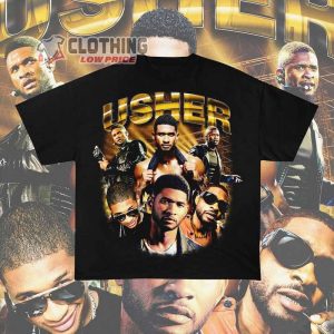 Limited Rapper Usher Shirt Usher Music Tour 2024 3