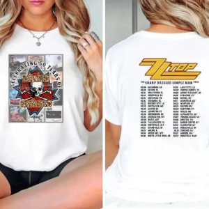 Lynyrd Skynyrd Zz Top Tour 2024 Shirt, ZZ Top World Tour 2024 Shirt, Lynyrd Skynyrd Tour 2024 Merch