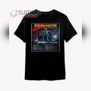Megadeth Destroy All Enemies US Tour 2024 Merch, Megadeth Tour with Mudvayne, All That Remains T-Shirt
