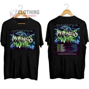 Motionless In White Live 2024 Merch, Touring The End Of The World Tour Shirt, Motionless In White US And EU T-Shirt