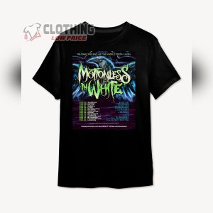 Motionless In White US And EU Tour 2024 Merch, Motionless In White Tour 2024 US T-Shirt