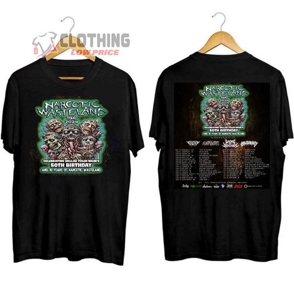 Narcotic Wasteland 2024 Summer Tour Dates Merch, Narcotic Wasteland Tour 2024 Tickets Shirt, Narcotic Wasteland Fan T-Shirt