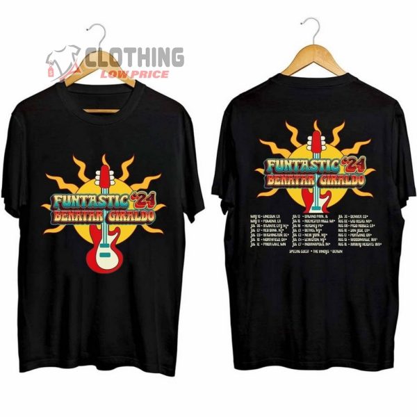 Pat Benatar And Neil Giraldo Funtastic 2024 Tour Merch, Pat Benatar Tickets Shirt, Neil Giraldo Songs, Pat Benatar And Neil Giraldo Tour 2024 T-Shirt