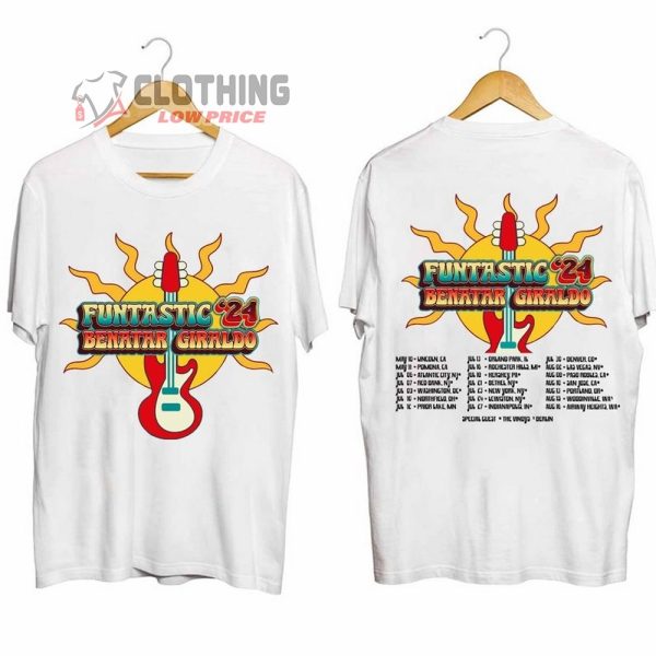 Pat Benatar And Neil Giraldo Funtastic 2024 Tour Merch, Pat Benatar Tickets Shirt, Neil Giraldo Songs, Pat Benatar And Neil Giraldo Tour 2024 T-Shirt