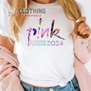 Pink Concert T- Shirt, Personalised Summer Carnival 2024 Tour T- Shirt, Pink Singer Tour Shirt