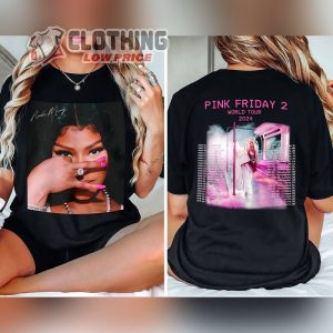 Pink Friday 2 Airbrush Nicki Minaj 2 Sided Shirt, Nicki Minaj Tour Shirt, Nicki Minaj Merch, Pink Friday 2 World Tour Shirt