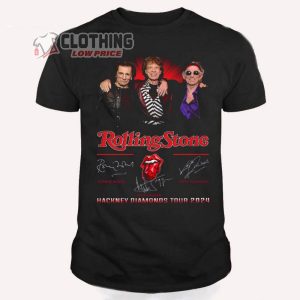 Rolling Stones US Tour 2024 Merch, Rolling Stones Signatures Shirt, Rolling Stones Hackey Diamonds Tour 2024 T-Shirt