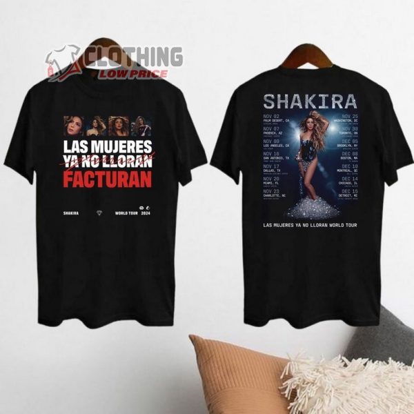 Shakira Concert 2024 Merch, 2024 Shakira Las Mujeres Ya No Lloran Tour, Shakira Merch, Shakira Fan Gift T-Shirt