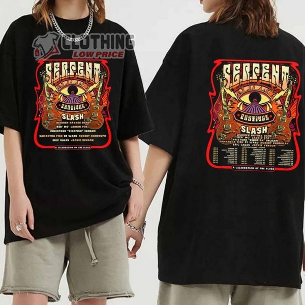 Slash Tour 2024 Merch, S.E.R.P.E.N.T Blues Festival 2024 T-Shirt, Slash 2024 Festival Sweatshirt