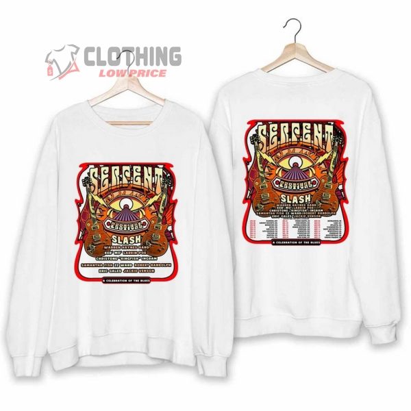 Slash Tour 2024 Merch, S.E.R.P.E.N.T Blues Festival 2024 T-Shirt, Slash 2024 Festival Sweatshirt