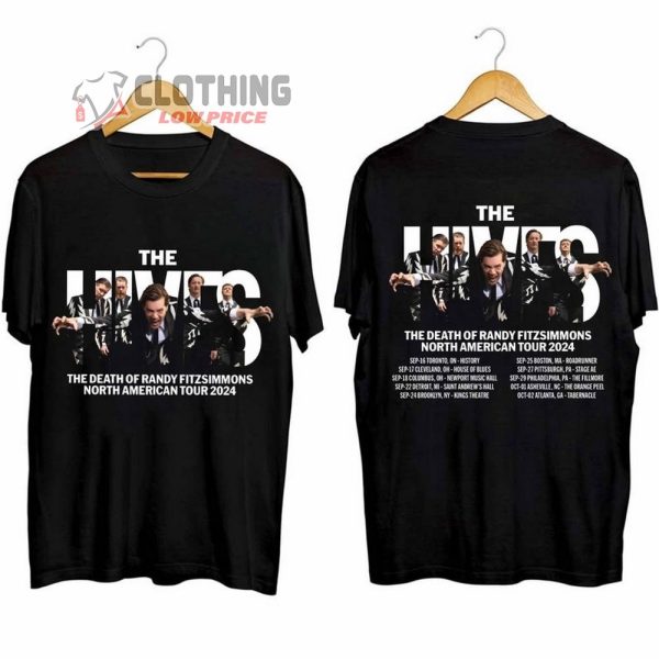 The Hives 2024 North American Tour Merch, The Death of Randy Fitzsimmons 2024 Tour Shirt, The Hives New Album T-Shirt