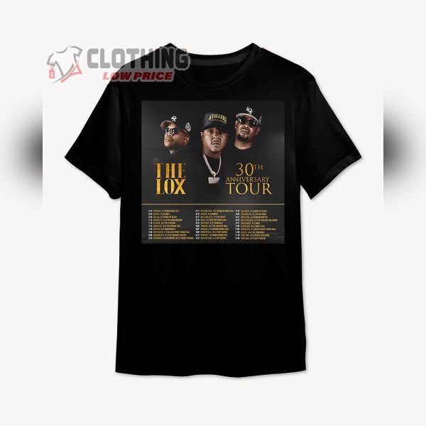 The Lox Concert 2024 Merch, The Lox 30th Anniversary Tour Fan T-Shirt