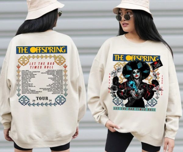 The Offspring Tour 2024 SweatShirt, The Offspring Merch, Let The Bad Times Roll 2024 Tour SweatShirt