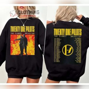 Twenty One Pilots Merch The Clancy World Tour 2024 T shirt Twenty One Pilots 2024 Concert Sweatshirt