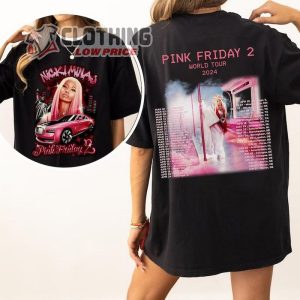 Vintage Nicki Minaj Pink Friday 2 Album 2024 Merch, Nicki Minaj Tour 2024 Sweatshirt, Nicki Tour 2024 2 Side Sweatshirt