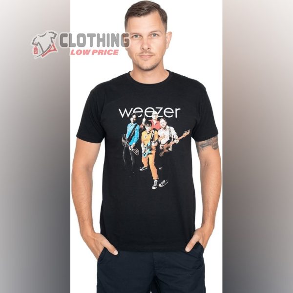 Weezer T Shirt Band Photo Official Mens Black