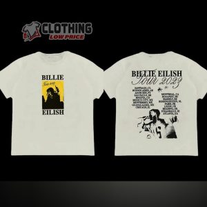 Billie Eilish 2024 Tour Concert T-Shirt Hit Me Hard And Soft Tour