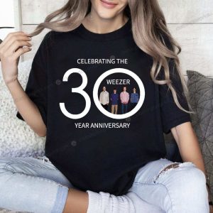 Celebrating 30 Years of Weezer Limited Edition Anniversary Tee Weezer The Blue Album 30 Year Celebration T Shirt 1 merch