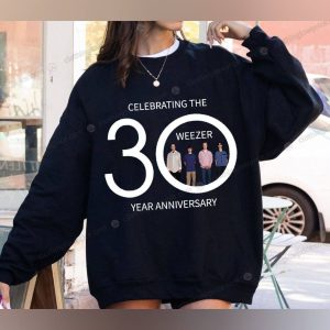 Celebrating 30 Years of Weezer Limited Edition Anniversary Tee Weezer The Blue Album 30 Year Celebration T Shirt 4 sweatshirt