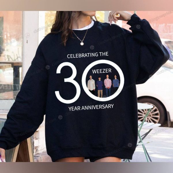 Celebrating 30 Years of Weezer Limited Edition Anniversary Tee, Weezer The Blue Album 30-Year Celebration T-Shirt