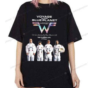 Weezer Voyage To The Blue Planet 2024 Tour Merch, Weezer Astronaut Rock Band Tee