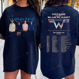 Weezer Voyage to the Blue Planet Concert Tee Weezer x The Flaming Lips Tour Dates 2024 Merch 1