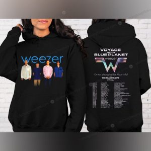 Weezer Voyage to the Blue Planet Concert Tee Weezer x The Flaming Lips Tour Dates 2024 Merch 2 hoodie