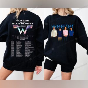 Weezer Voyage to the Blue Planet Concert Tee Weezer x The Flaming Lips Tour Dates 2024 Merch 3 sweatshirt