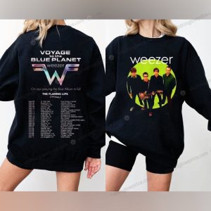 Weezer Voyage to the Blue Planet Tour Merch Weezer Live in Concert Tour Dates T Shirt 3 sweatshirt