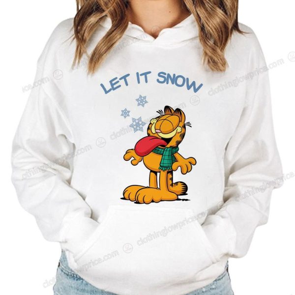 Cozy Garfield Let It Snow Sweater with Playful Snowflake Design