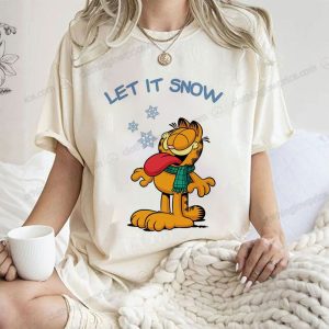 Cozy Garfield Let It Snow Sweater with Playful Snowflake Design 3 tshirt