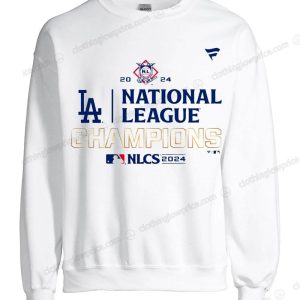 Dodgers 2024 NLCS Champions Sweatshirt with MLB and Team Logos 1