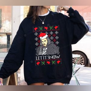 Funny Jon Snow Let It Snow Christmas Sweater for Game of Thrones Fans and Holiday Cheer 1