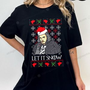 Funny Jon Snow Let It Snow Christmas Sweater for Game of Thrones Fans and Holiday Cheer 2 tshirt