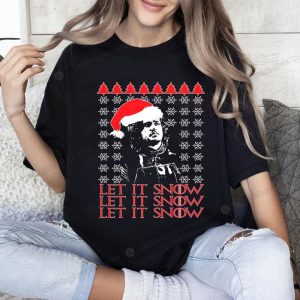 Game of Thrones Jon Snow Christmas Sweatshirt Let It Snow Winter Holiday Sweater Funny GoT Fan Gift Ugly Christmas Pullover 2 tshirt