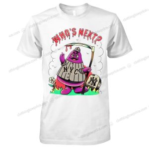 Grimace Grim Reaper NYC Baseball Hoodie Whos Next McDonalds Mascot Twist Grimace Merch 3 shirt