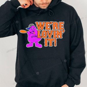 Grimace We’re Lovin’ It Mets Fan Shirt, Grimace Loves Mets Baseball Tee