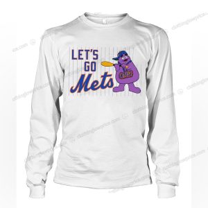 Lets Go Mets Grimace Tee Vibrant Grimace New York Baseball Fan Apparel 3 long sleeve