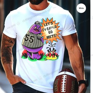 Sassy Mets Grimace Crossover Shirt Cheeky Grimace Mets Fan Typography Tee 1 merch