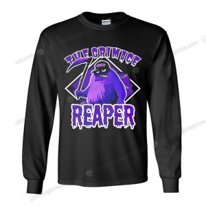 The Grimace Reaper Mets T Shirt McDonalds Mascot Gothic Twist Merch 3 long sleeve