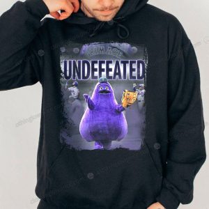 Undefeated Grimace Mets Fan Shirt McDonalds Meets New York Baseball Humorous Victory Tee 2 hoodie